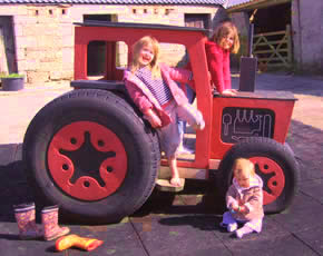 play tractor suitable for babies, toddlers and small children at higher lank farm holidays